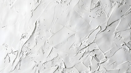 Textured White Plaster Wall With Rough Strokes background