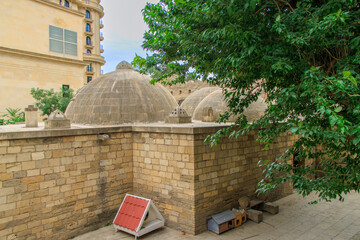 Azerbaijan, Baku, Roof of an old steam bath, Hammam, Caucasus.