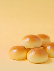 bread in pastel yellow background