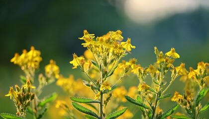 Close Up Of A Common Agrimony Agrimonia Eupatoria Flower Bells