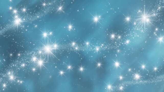 Minimalist starry on a clean blue backdrop