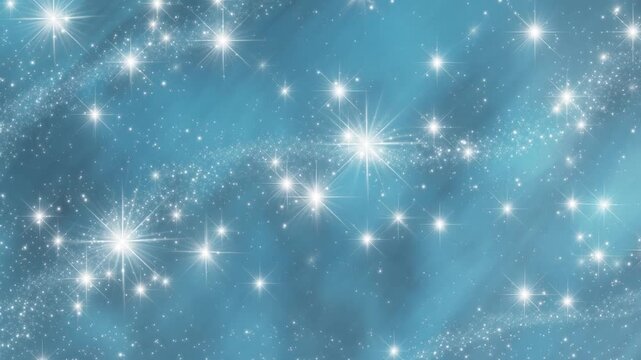 Minimalist starry on a clean blue backdrop