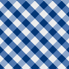 Blue and white checkered pattern.
