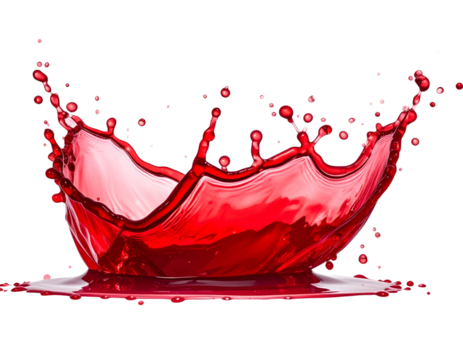 Intense Red Fluid Splatter – Creative Liquid Art PNG