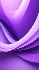 Abstract image with layered, flowing shapes, shaded in varying shades of purple