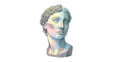 Colorful Bust of Venus: A Modern Artistic Interpretation.