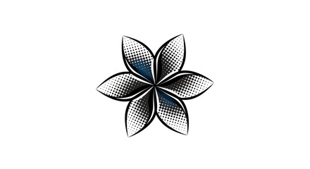 Elegant floral design with six petals perfect for various applications.