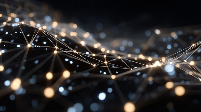 Abstract visualization of blockchain nodes and decentralized networks floating in digital space, emotion of fascination and insight visible, symbolizing smart contracts, secure data exchange, and