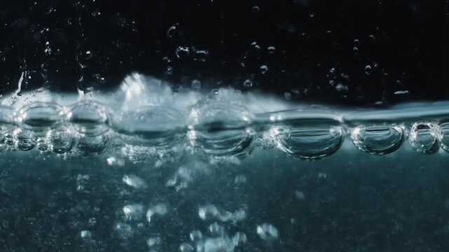 微細な気泡が弾ける清涼感の液体表現 
