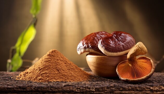 Ganoderma Lucidum And Spore Powder