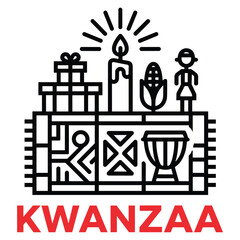 Kwanzaa Celebration Vector Illustration