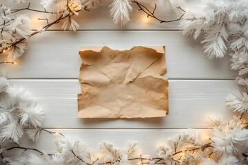 Christmas blank design old paper template.