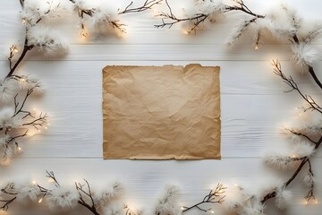 Christmas blank design old paper template.