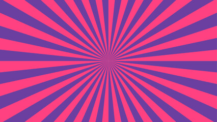 Sunburst Background with Pastel Peach, Deep Violet, and Magenta — Modern Abstract Vector Design