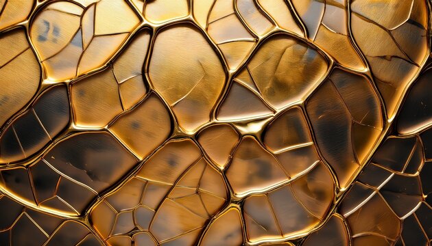 macro photo of japanese kintsugi cracks motif pattern golden line texture abstract luxury background