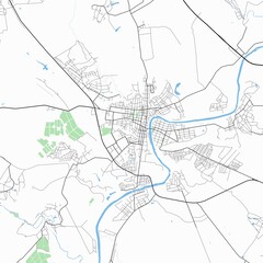 Map of the city of Yelets, Lipetsk Oblast, Russia.