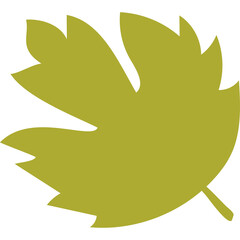 Golden Yellow Maple Leaf Silhouette With Transparent Background Autumn Season Symbolism For Nature And Fall