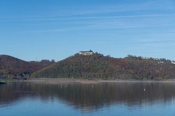 View of Waldeck Castle and the Edersee.