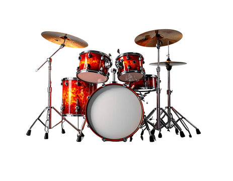 Modern Studio Drum Set PNG