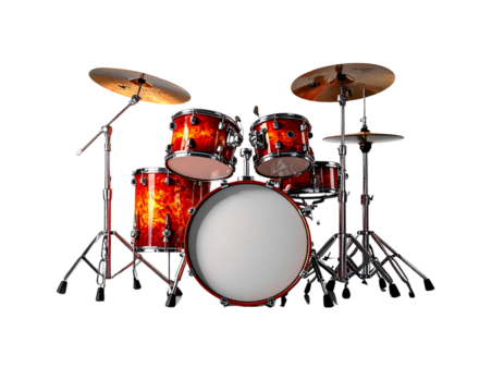 Modern Studio Drum Set PNG