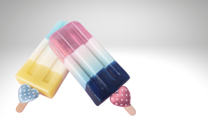 Colorful felt tip pens and plasticine with a yellow, blue, pink, and green sponge and red bar soap on a white background for school office hygiene