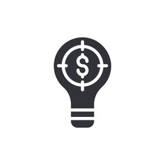 Financial Idea Concept Lightbulb Target Money Innovation