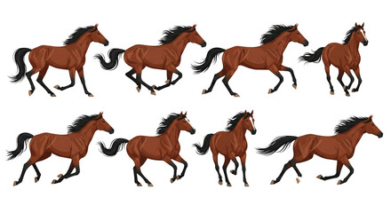 Obraz premium Horse Gallop Animation Sprite Sheet