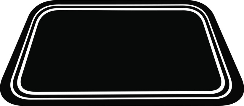 Modern simple rounded rectangle shape graphic element isolated abstract design minimalist icon vector