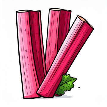 Rabarbar ilustracja