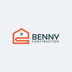 B letter vector Logo design  for construction, home, real estate, building, property.
