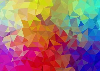 Vibrant Geometric Abstract A Colorful Low Poly Design with Triangle Shapes and Patterns