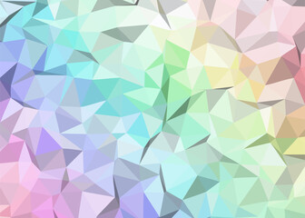 Obraz premium Pastel Prism A Kaleidoscope of Geometric Shapes in Soft Colors
