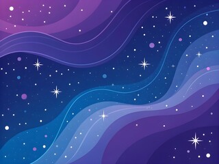 A digital illustration background of a starry night sky