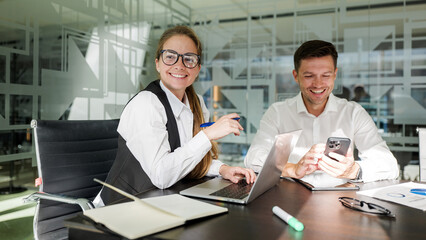 Colleagues collaborating in a meeting