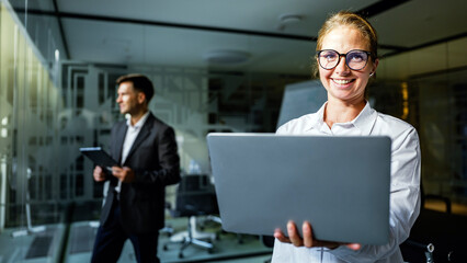 Pros collaborating in a modern office