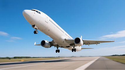 Obraz premium Airplane Taking Off from Airport