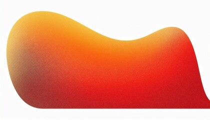 orange red color grainy gradient shape white background abstract color gradient cutout on white background vibrant grungy noise texture effect