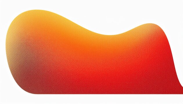 orange red color grainy gradient shape white background abstract color gradient cutout on white background vibrant grungy noise texture effect