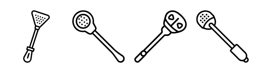 Obraz premium Stylish cocktail stirrer vector illustration for bar and drinks