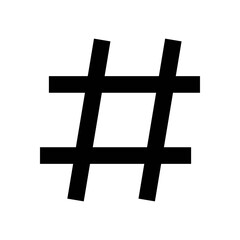 Hashtag icon vector UI