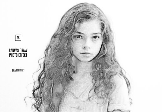 Canvas Texture Draw Photo Effect