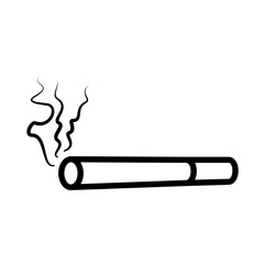 cigarette icon, simple flat style, vector illustration, symbol, pictogram design logo template, for ui or ux isolated on white for mobile app, editable