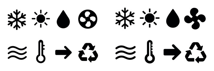 Fototapeta premium Air Conditioning Icons
