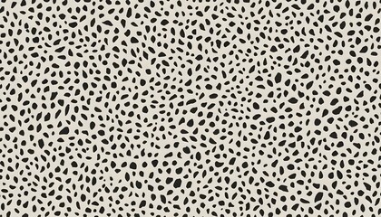 Monochrome Abstract: Dense Black Spots on Creamy Background, Organic Pattern