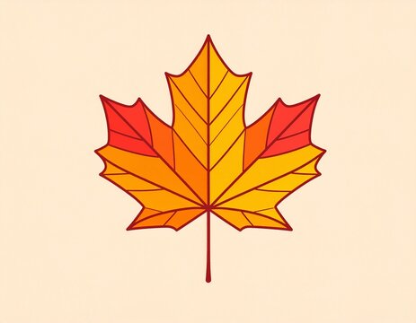 Jesienny liść klonu ilustracja