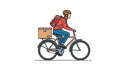 Obraz premium Motorcycle delivery service vector illustration fast shipping courier on bike design