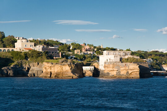 Gaiola island in the gulf of Naples, Italy