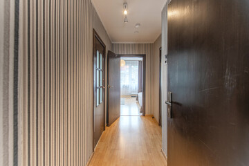 Home Corridor, Entrance Hall. Hallway. Walls, Hardwood Floor.