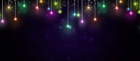 Holiday Christmas Lights Banner