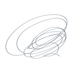 手描き　落書き　フリーハンド　灰色のぐるぐる